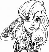 Coloring Tattoo Pages Disney Princess Ariel Mermaid Tattooed Tattoos Drawing Printable Wecoloringpage Now Color Cartoon Cool Cry Smile Later Template sketch template