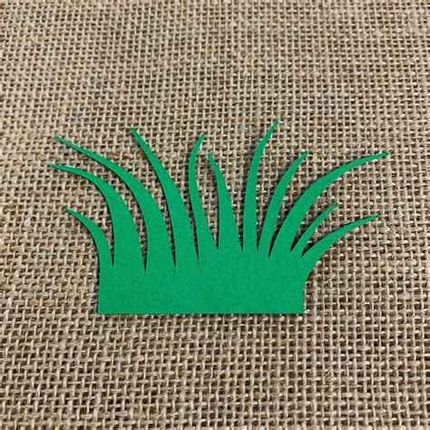 grass paper cut outs set   grass shaped die cuts green etsy uk