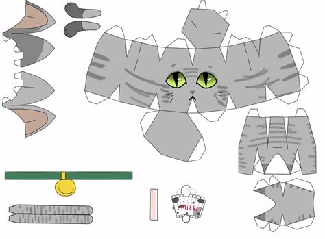 printable  paper cat template  printable templates