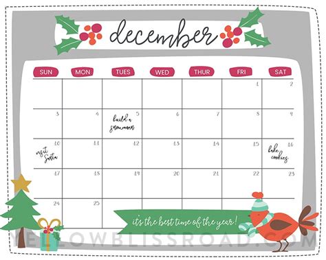 unique printable christmas calendar  printable calendar monthly