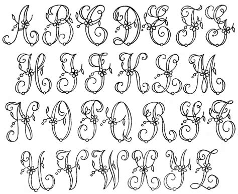 initial designs  vintage embroidery transfers embroidery alphabet
