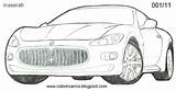Maserati Colorir Carros sketch template