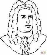 Handel Coloring Bach George Sebastian Johann Pages Color Composers Drawing Frideric Supercoloring Printable Print Silhouettes Getcolorings Online Super sketch template