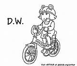 Riding Bicycle Dw Coloring Pages Activity sketch template
