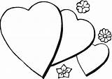 Coloring Pages Heart Hearts Flowers Kids Printable sketch template