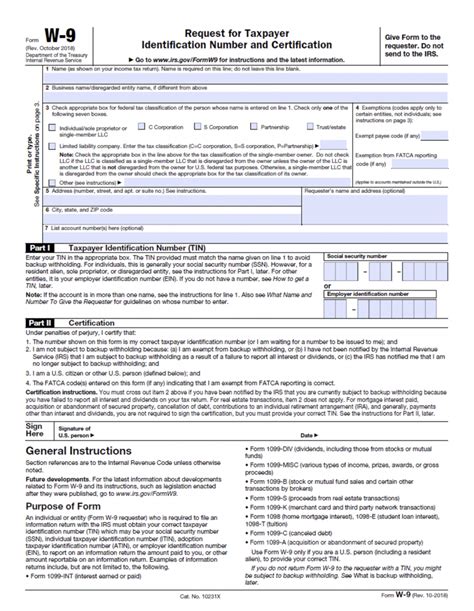 W9 Form 2023 Fillable Editable Printable