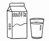 Milk Coloring Sheet Glass Box Pages Healthy Drink sketch template
