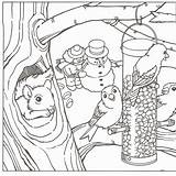 Winter Coloring Pages Cute Printable Getcolorings Themed Color Print sketch template