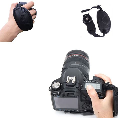camera wrist strap black  slip artificial leather wrist camera strap photographic accessory
