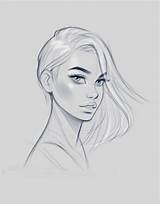 Artstation Female Sketches Faces Face Drawing Sketch Girl Woman Illustration Reference Drawings Pencil Portrait Jan Characters Para Visit Mujer Reserved sketch template