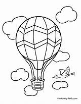 Coloring Transportation Air Pages Balloon Kids Printable Transport Clipart Sheets Vehicle Colouring Preschool Aerostat Theme Drawing Sheet Airplane Board Step sketch template