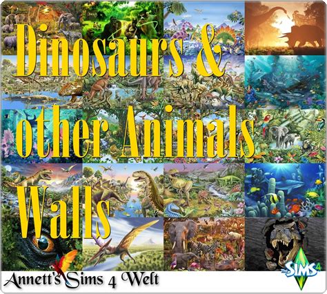 annetts sims  welt dinosaurs  animals walls