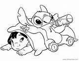 Stitch Lilo Coloring Pages Drinking Disneyclips Bottle Pdf sketch template