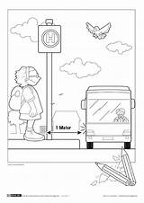 Verkehrserziehung Verkehr Grundschule Sachunterricht Abstand Illustratorenfuerfluechtlinge Sachkunde Hansen Pinnwand sketch template