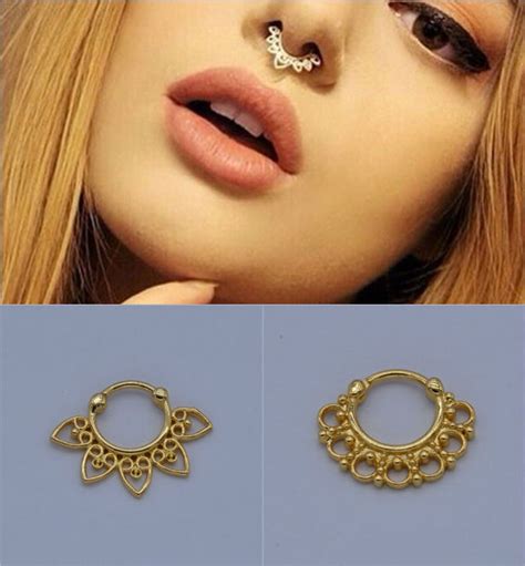 high quality plated 18k gold real septum ring fashion septo piercing