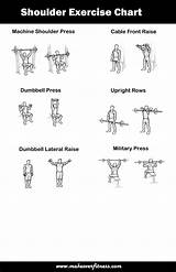 Shoulder Exercise Chart Printable Workout Exercises Gym Shoulders Workouts Fitness Print Charts Men Routines Lift Pdf Training Bullworker Back Body sketch template