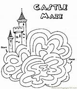 Mazes Coloring Maze Fairy Allkidsnetwork Castel Labirintul Coloringhome Puzzle Fern Clopotel sketch template