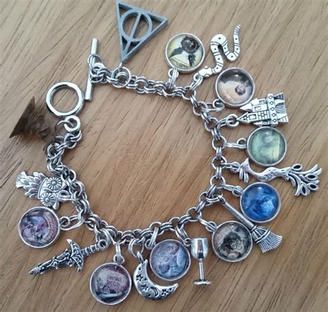 harry potter book charm bracelet   books depicted harry potter charm bracelet  ha