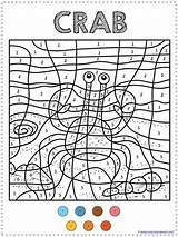 Animals Ocean Color Number Coloring Pages Animal Crab Kids Bloglovin sketch template