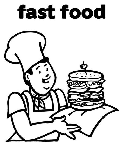 fast food coloring pages   fast food coloring pages