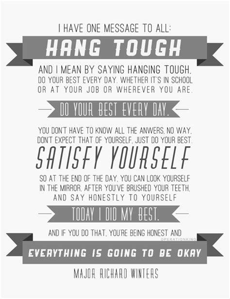 Hang Tough I Want This For My Classroom Maj Winters Was