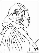Descartes Coloring Hals Portrait Enchantedlearning Pages Frans Color Artists sketch template