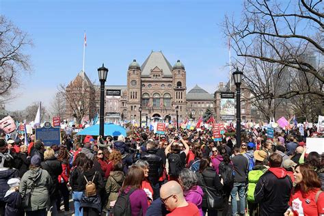 Thousands Protest Ford’s Proposed Education Cuts At Queen