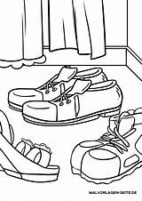 Schuhe Malvorlage Ausmalbild Schuhschrank Großformat sketch template