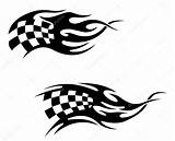 Flag Checkered Flames Motocross Racing Tattoo Logo Tattoos Car Version Also Coloring Jpeg Flame Vector Available Stock Template sketch template