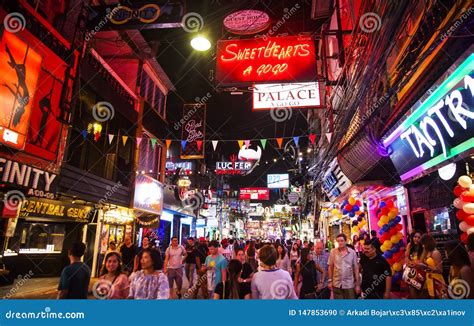 walking street  pattaya thailand nightlife editorial image image  neon evening