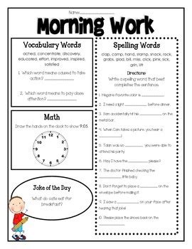 wonders third grade morning work by rebecca boehler tpt