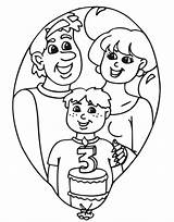 Coloring Pages Year Birthday Boy Olds Mom Old 3rd Dad Printable Clipart Drawing Three Cake His Color Kids Happy Parents sketch template