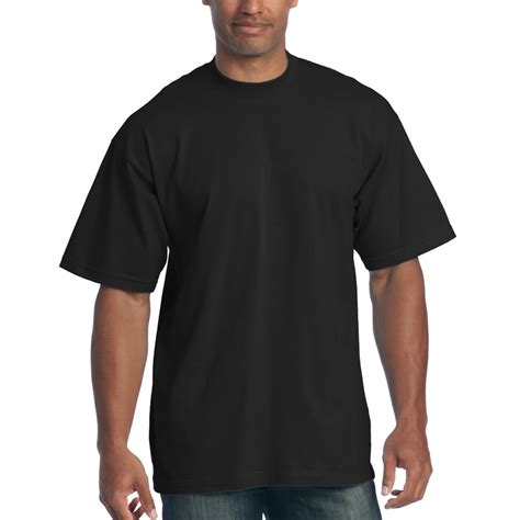 pro club pro club mens  oz heavyweight cotton short sleeve  shirt black  large