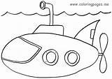 Submarine Pages Coloring Print sketch template