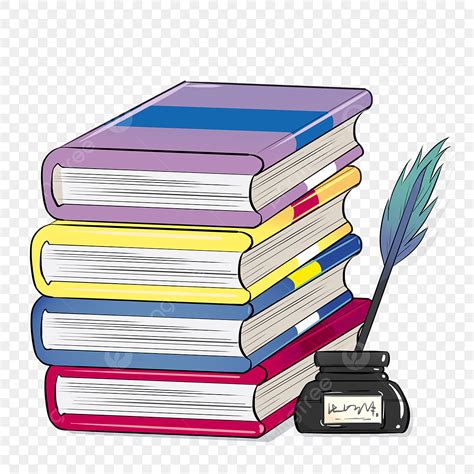 stacked books png image  stack  books cartoon illustration book
