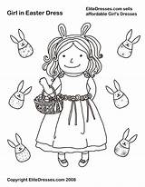 Easter Dresses Elitedresses Dress Girls Coloring Pages Affordable Princess Little Guardado Bordado sketch template