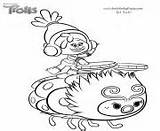 Coloring Troll Print Pages Trolls Movie Poppy Smallest Smidge sketch template