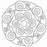 Mandala Mandalas Coloring Para Pages Snail Niños Spring Coloriage Maternelle Ausmalen Schnecken Schnecke Slak Basteln Kinder Ausmalbilder Con El Cargol sketch template