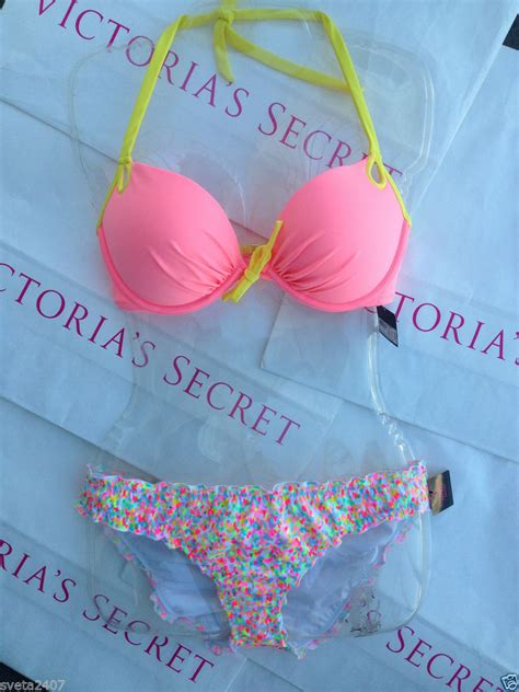 new sexy victoria s secret gorgeous push up bikini set confetti mix and match ebay