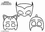 Pj Masks Coloring Pages Catboy Printable Kids Adults sketch template