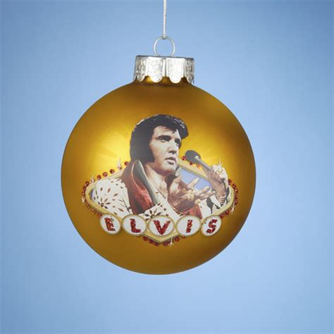 3 25 vegas gold elvis presley king of rock and roll glass christmas