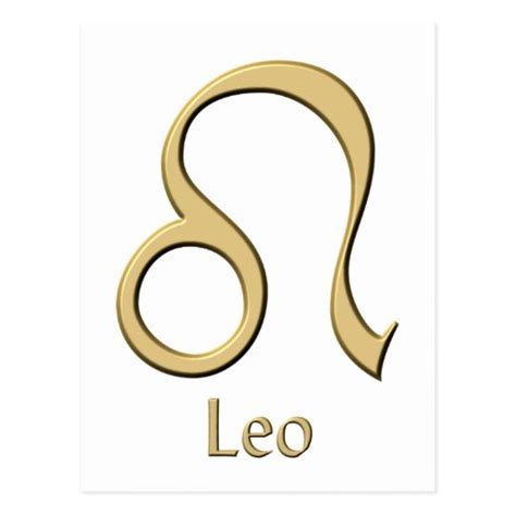 leo symbol postcard zazzle