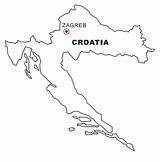 Croacia Croazia Croquis Imprimir Dibujar Cartine Nazioni Bandera Landkarten Geografie Ubicado Kategorien Colorea Condividi sketch template