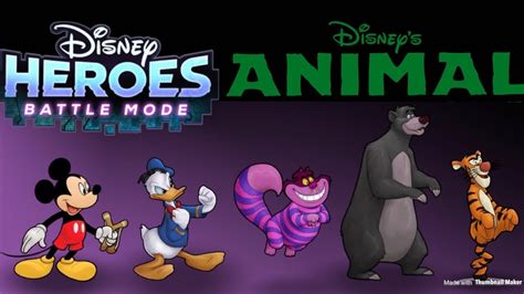 animal team disney heroes battle mode tigger baloo cheshire cat