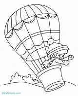 Coloring Pages Balloon Air Hot Balloons Printable Transportation Kids Colouring Popular Print Coloringhome sketch template