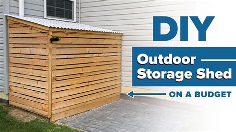 diy outdoor storage shed   budget