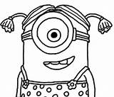 Minion Little Girl Dave Pages Minions Kevin Two Coloring Coloringpagesonly sketch template