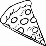 Coloring Pages Slime Pizza Slice Getcolorings Printable Color sketch template
