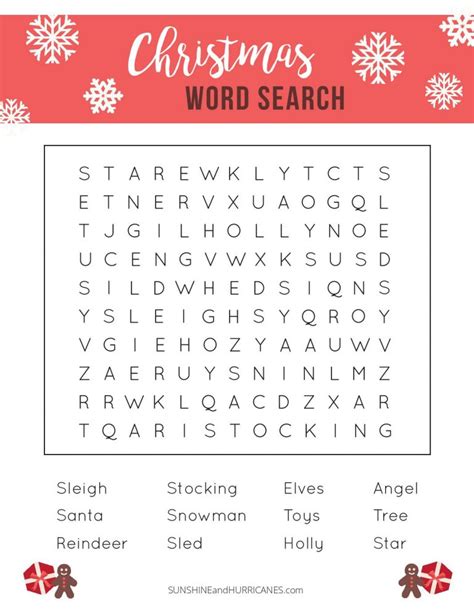 printable christmas word search  fun holiday activity  kids
