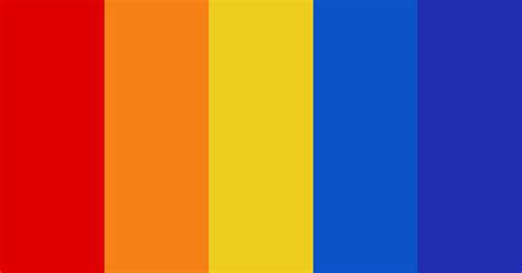 Powerful Red Yellow And Blue Color Scheme Blue